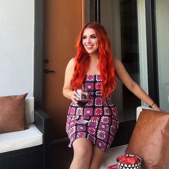 Anthropologie Crochet Dress Multicolored Square - Picture 2 of 15